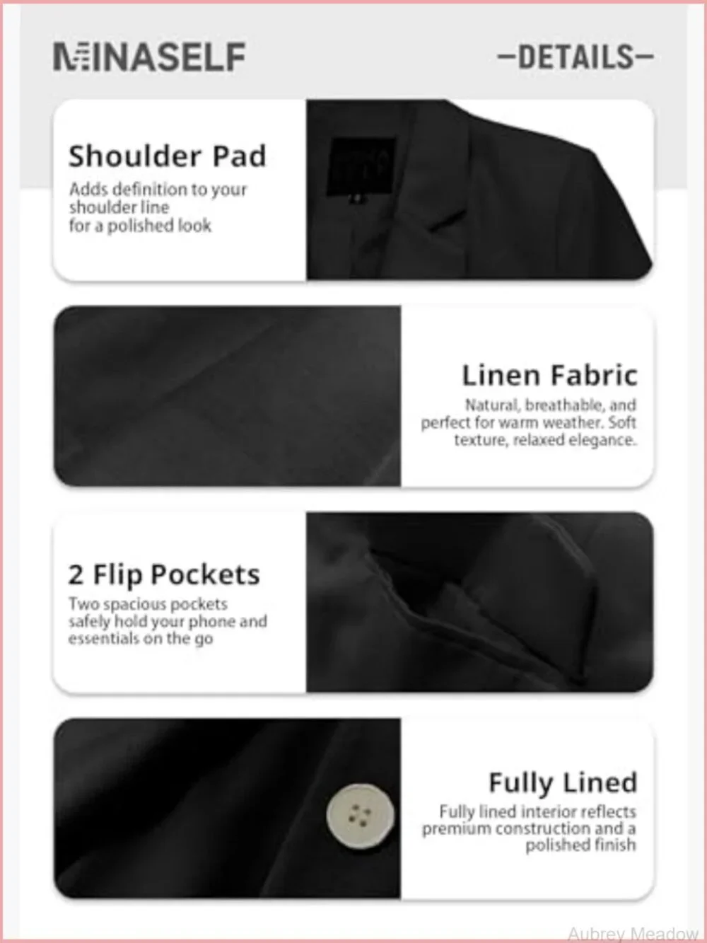 Linen-Blend Long Open-Front Blazer Lightweight Casual Work